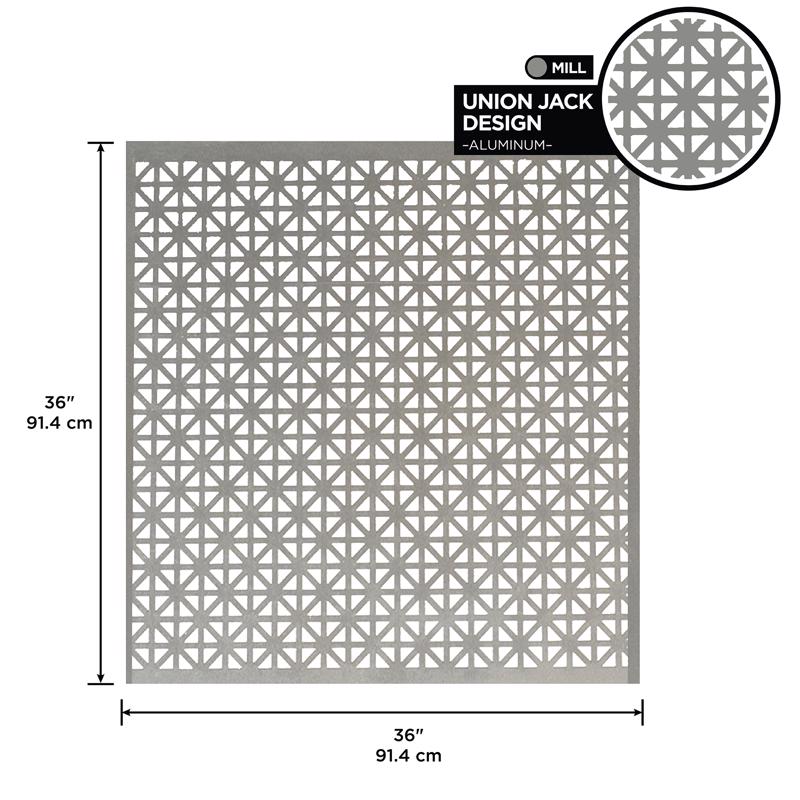 M-D Building Products 0.02 in. X 36 in. W X 36 in. L Mill Aluminum Union Jack Sheet Metal