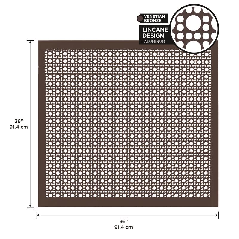 M-D Building Products 0.02 in. X 36 in. W X 36 in. L Venetian Bronze Aluminum Lincane Sheet Metal