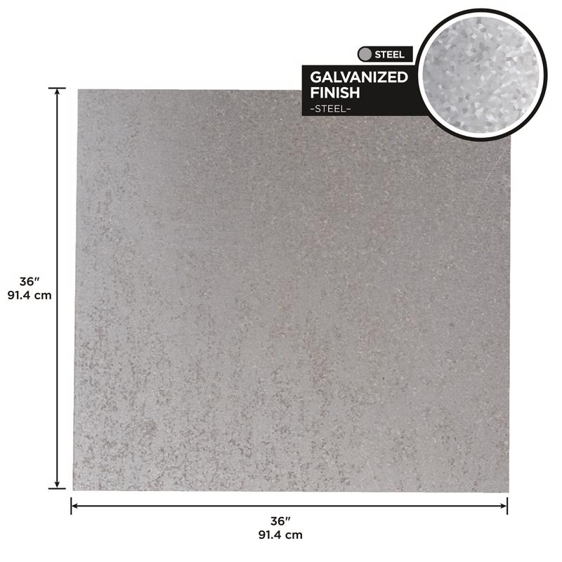 M-D Building Products 36 in. L X 36 in. W Galvanized Steel Sheet Metal
