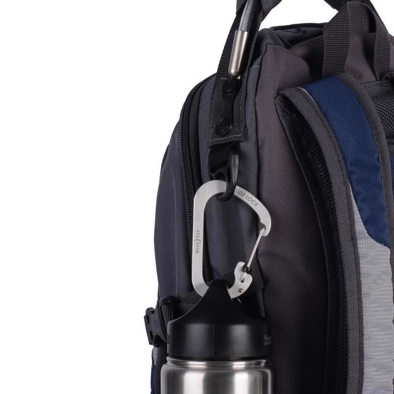 Nite Ize SlideLock 3.1 in. D Stainless Steel Silver Carabiner Key Holder