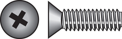 HILLMAN No. 6-32 Ga. X 1-1/4 in. L Phillips Flat Head Zinc-Plated Steel Machine Screws 100 pk