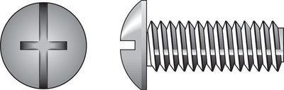 HILLMAN No. 1/4-20 Ga. X 3/4 in. L Combination Truss Head Zinc-Plated Steel Machine Screws 100 pk