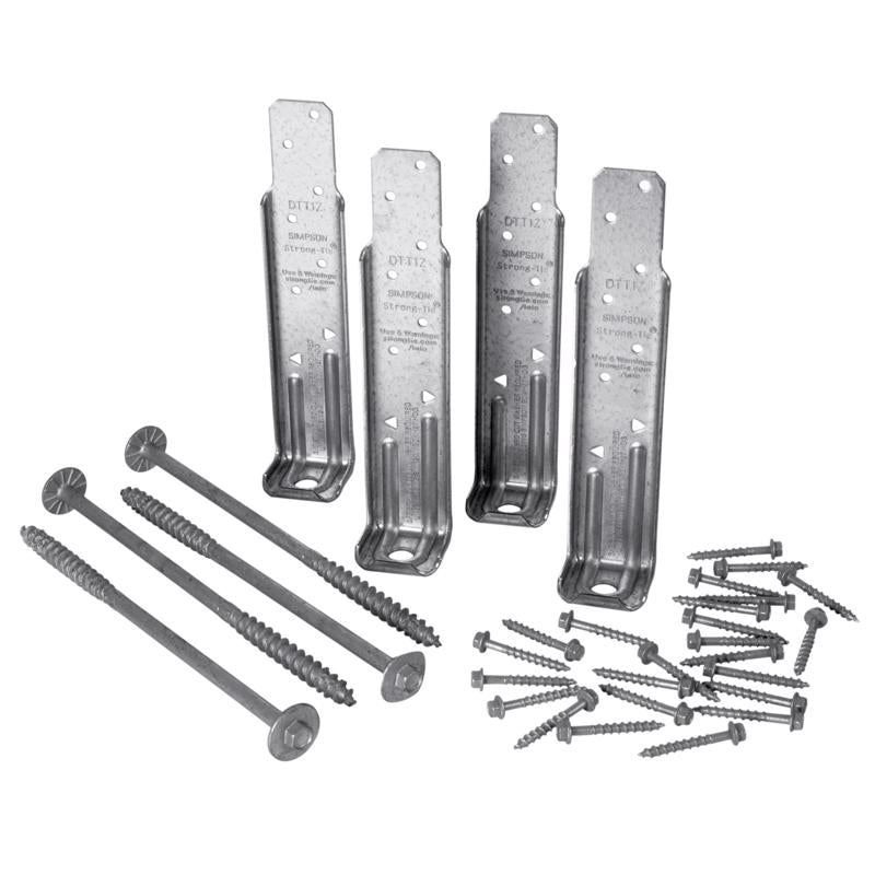 Simpson Strong-Tie ZMax Silver Steel Deck Tension Tie Kit 14 Ga. 7.125 in. L