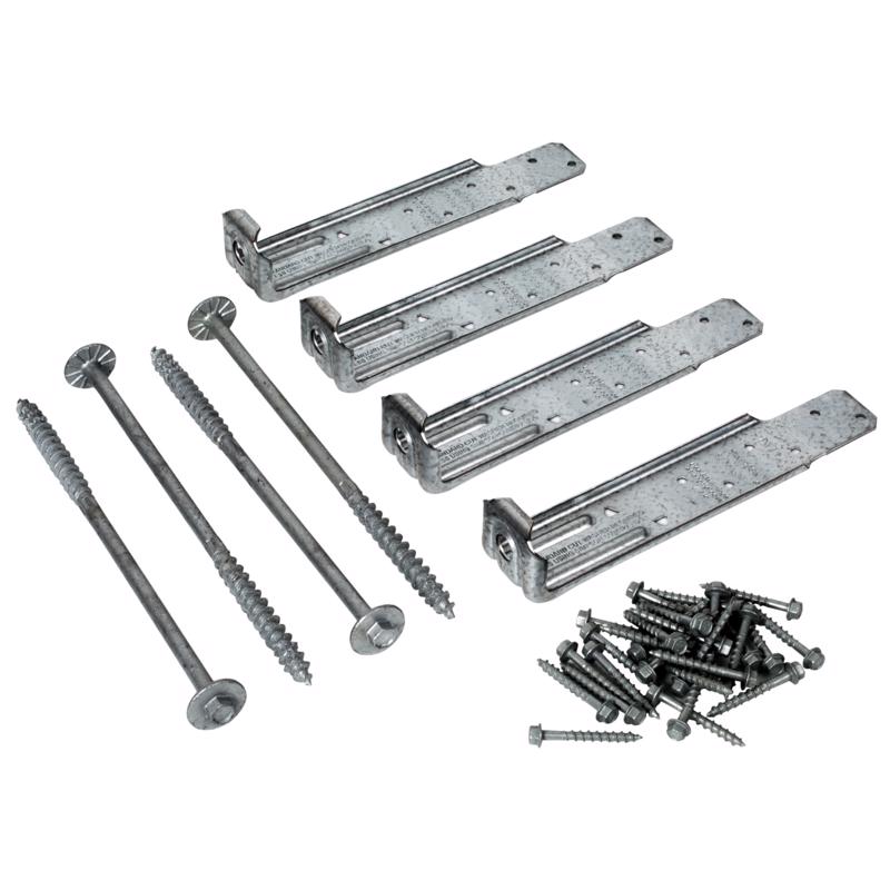 Simpson Strong-Tie ZMax Silver Steel Deck Tension Tie Kit 14 Ga. 7.125 in. L