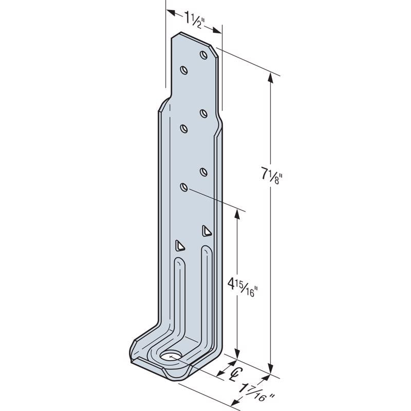Simpson Strong-Tie ZMax Silver Steel Deck Tension Tie Kit 14 Ga. 7.125 in. L
