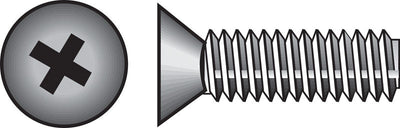 HILLMAN No. 1/4-20 Ga. X 2 in. L Phillips Flat Head Stainless Steel Machine Screws 100 pk