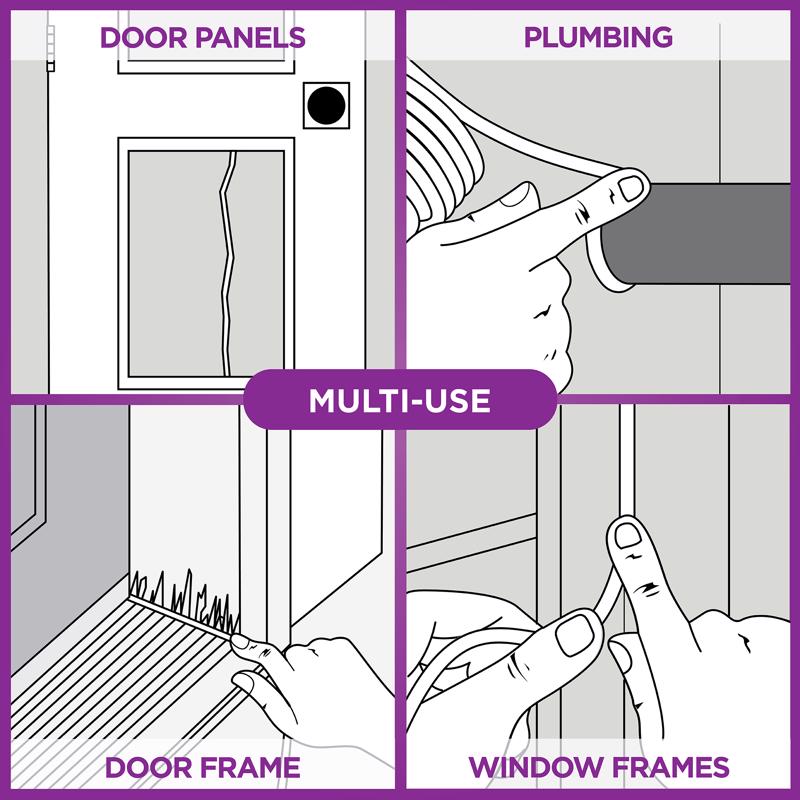 M-D Building Products White Vinyl Caulking Cord For Doors and Windows 1080 in. L X 0.13 in.