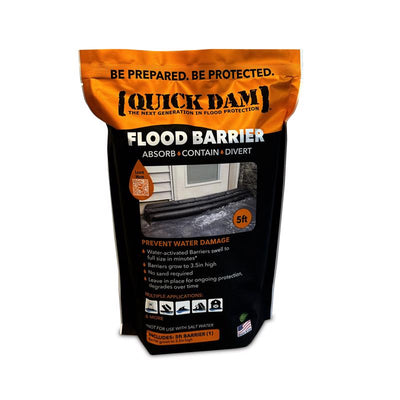 Quick Dam Flood Barrier 3.5 in. H X 6.5 in. W X 60 in. L Flood Barrier