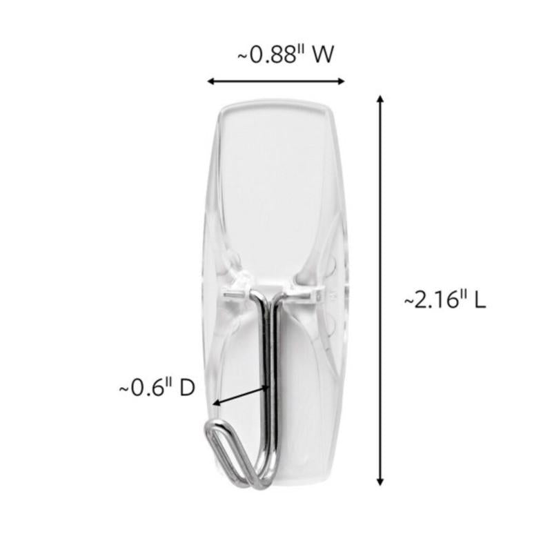 3M Command Medium Plastic Wire Hooks 2.17 in. L 2 pk