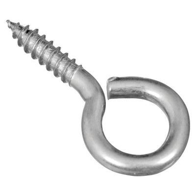 National Hardware 0.16 in. D X 1-5/8 in. L Zinc-Plated Steel Screw Eye 30 lb. cap. 6 pk