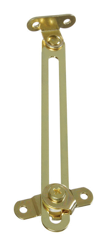 National Hardware Brass-Plated Steel Friction Lid Support 6 in.