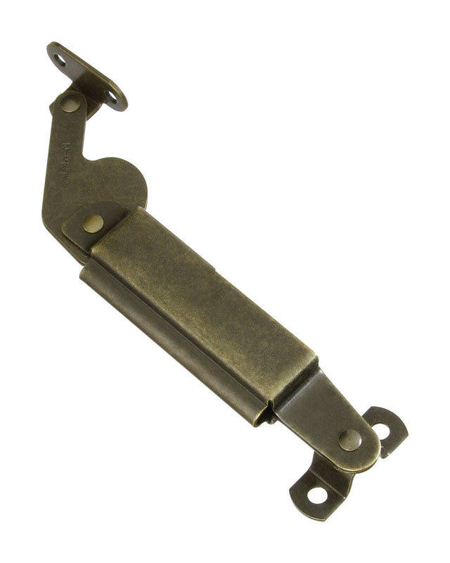National Hardware Antique Brass Steel Left Hand Spring Lid Support 5.5 in.