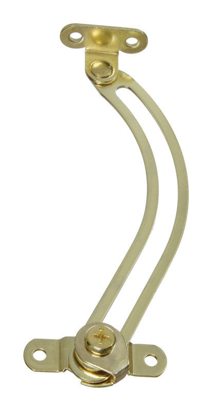 National Hardware Brass-Plated Steel Left Hand Friction Lid Support 3/4 in. 5-17/32 in.