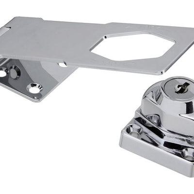 National Hardware Chrome-Plated Die-cast Zinc/Steel 4-1/2 in. L Keyed Hasp Lock