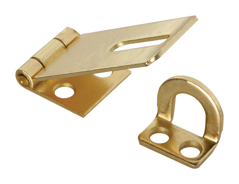 National Hardware Brass-Plated Steel 1-3/4 in. L Safety Hasp