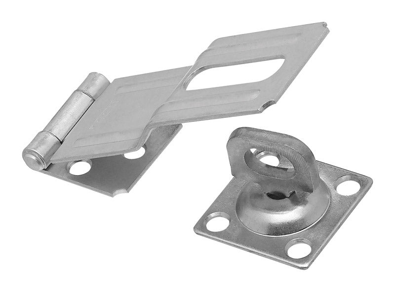 National Hardware Zinc-Plated Aluminum/Steel 4-1/2 in. L Swivel Staple Safety Hasp