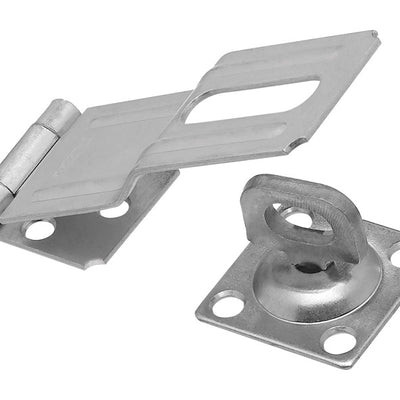 National Hardware Zinc-Plated Aluminum/Steel 4-1/2 in. L Swivel Staple Safety Hasp