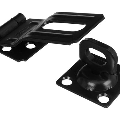 National Hardware Black Steel 3-1/4 in. L Swivel Staple Safety Hasp