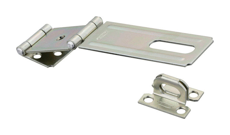 National Hardware Zinc-Plated Aluminum/Steel 4-1/2 in. L Double Hinge Safety Hasp