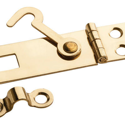 National Hardware Solid Brass 2-3/4 in. L Hasp w/Hook