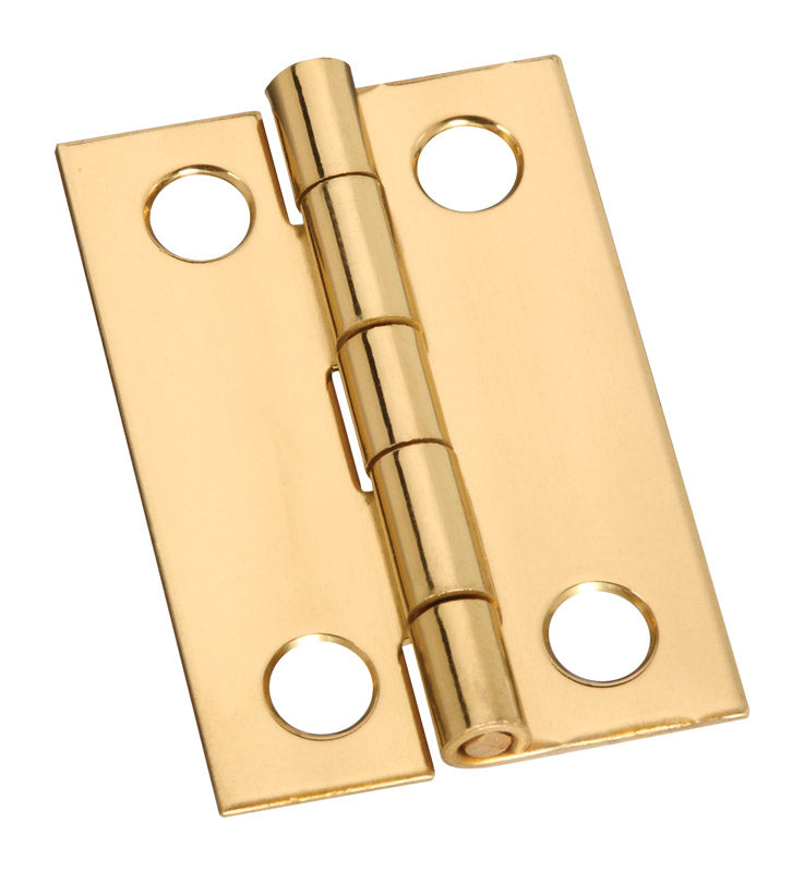 National Hardware 1-1/2 in. L Solid Brass Narrow Hinge