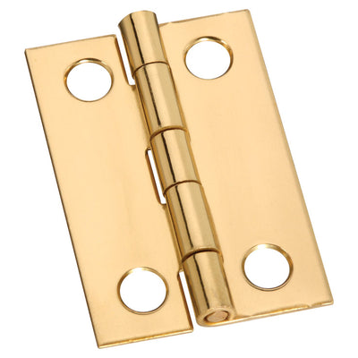 National Hardware 1-1/2 in. L Solid Brass Narrow Hinge