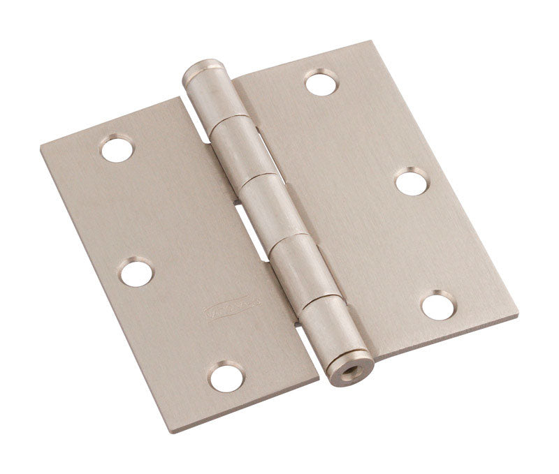 National Hardware 3.5 in. L Satin Nickel Door Hinge