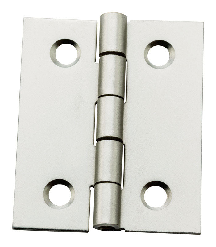 National Hardware 1-1/2 in. L Satin Nickel Door Hinge