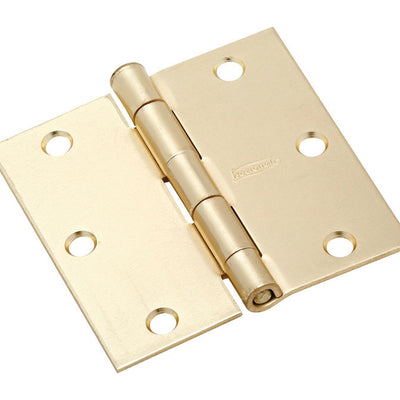 National Hardware 3-1/2 in. L Satin Brass Door Hinge
