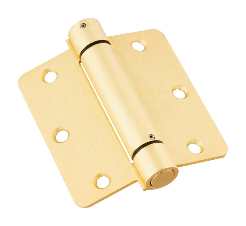National Hardware 3-1/2 in. L Brass Spring Hinge