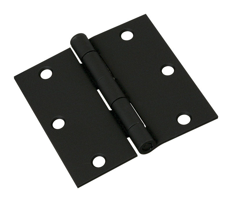 National Hardware 3-1/2 in. L Black Door Hinge