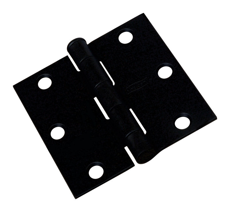 National Hardware 3 in. L Black Door Hinge