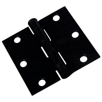 National Hardware 3 in. L Black Door Hinge