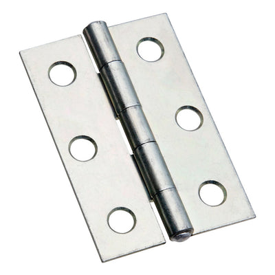 National Hardware 2-1/2 in. L Zinc-Plated Narrow Hinge 2 pk