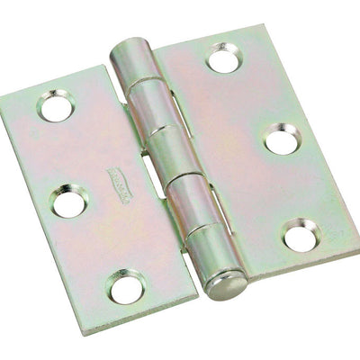 National Hardware 2-1/2 in. L Zinc-Plated Broad Hinge 2 pk