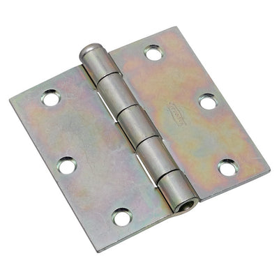 National Hardware 3-1/2 in. L Zinc-Plated Broad Hinge 2 pk