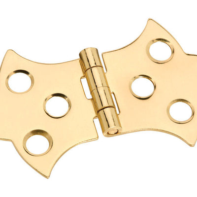 National Hardware 2-1/4 in. W X 1-5/16 in. L Solid Brass Gold Steel Decorative Hinge