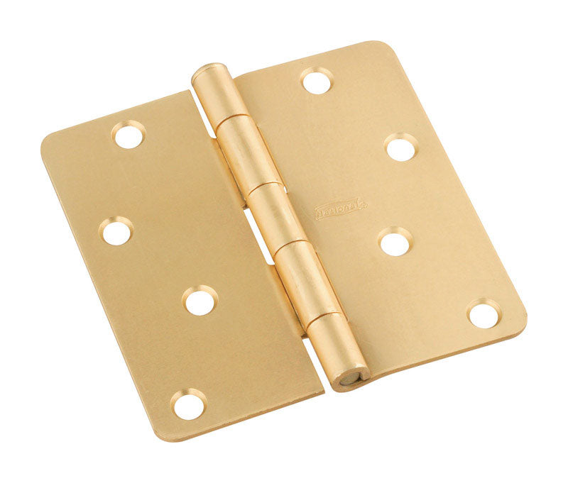 National Hardware 4 in. L Satin Brass Door Hinge
