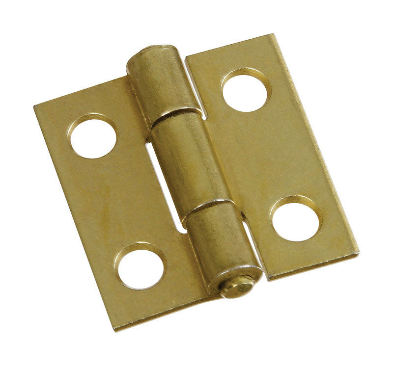 National Hardware 1 in. L Brass-Plated Door Hinge