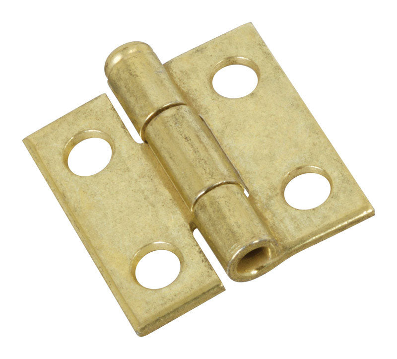 National Hardware 1 in. L Brass-Plated Door Hinge