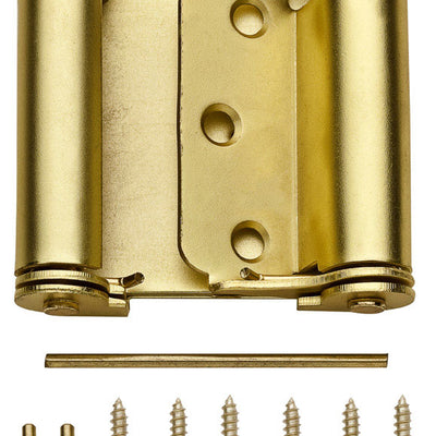National Hardware 3 in. L Satin Brass Double-Acting Spring Hinge