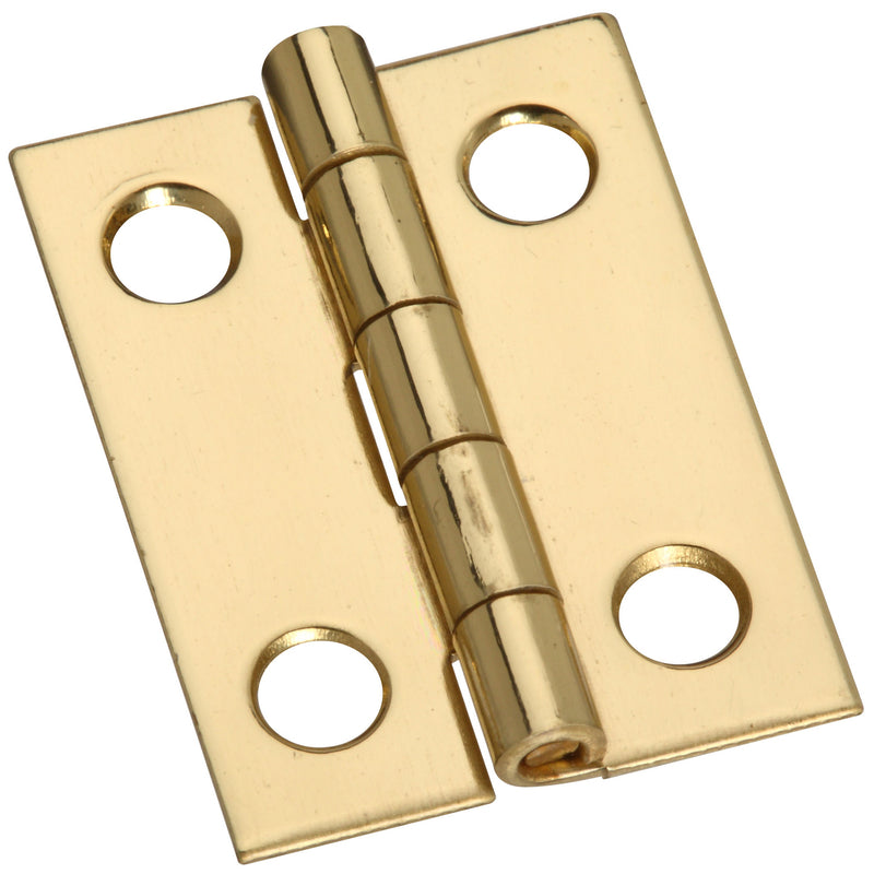 National Hardware 1 in. L Solid Brass Broad Hinge