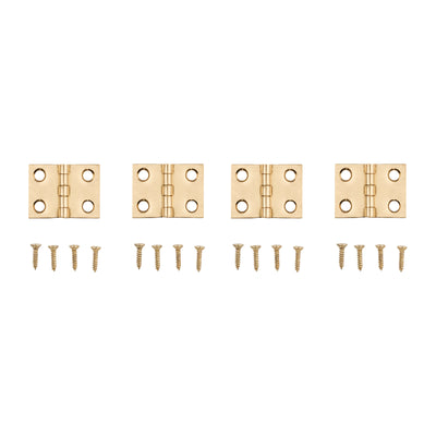National Hardware 3/4 in. L Solid Brass Broad Hinge 4 pk