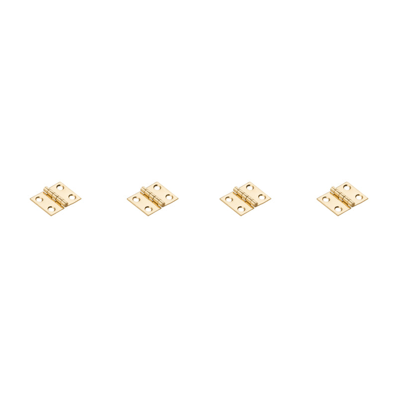 National Hardware 3/4 in. L Solid Brass Broad Hinge 4 pk