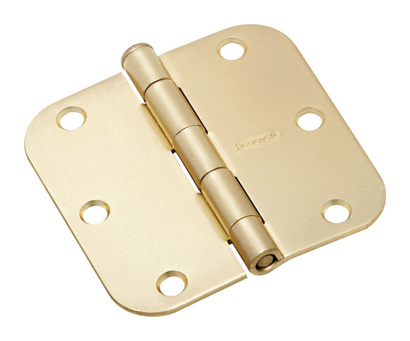 National Hardware 3-1/2 in. L Satin Brass Door Hinge