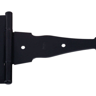 National Hardware 8 in. L Black Ornamental/Reversible T-Hinge 2 pk