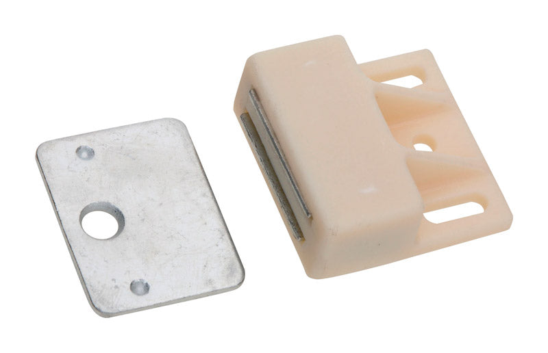 National Hardware 1-5/32 in. W X 1 in. L White Metal Magnetic Catch