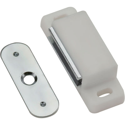 National Hardware 2-1/32 in. W X 2 in. L White Metal Magnetic Catch