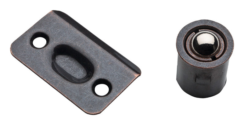 National Hardware Oil Rubbed Bronze Steel Drive-In Ball Catch 2.5 in.