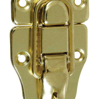 National Hardware Brass-Plated Steel Lockable Draw Catch 1.76 in. 3.64 in.